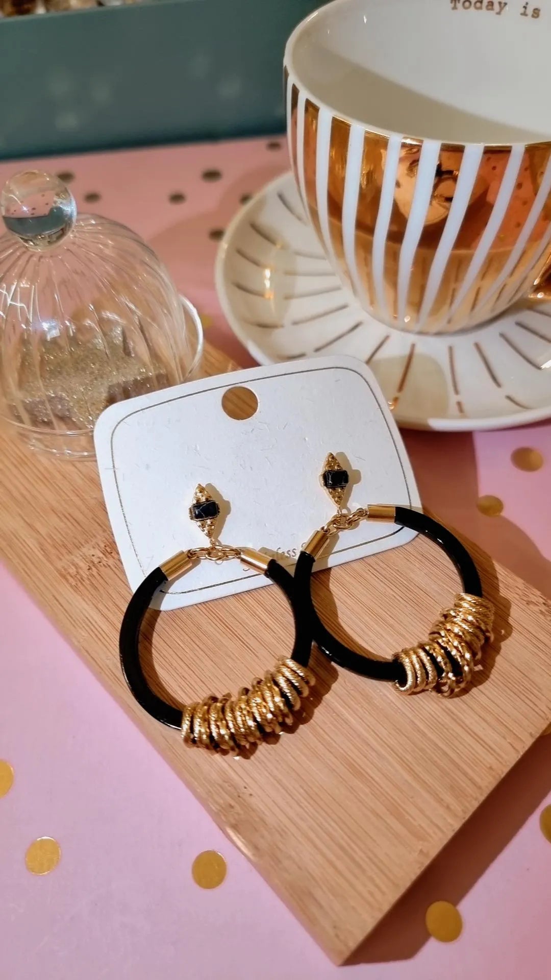 Boucles D’oreilles Black Mia