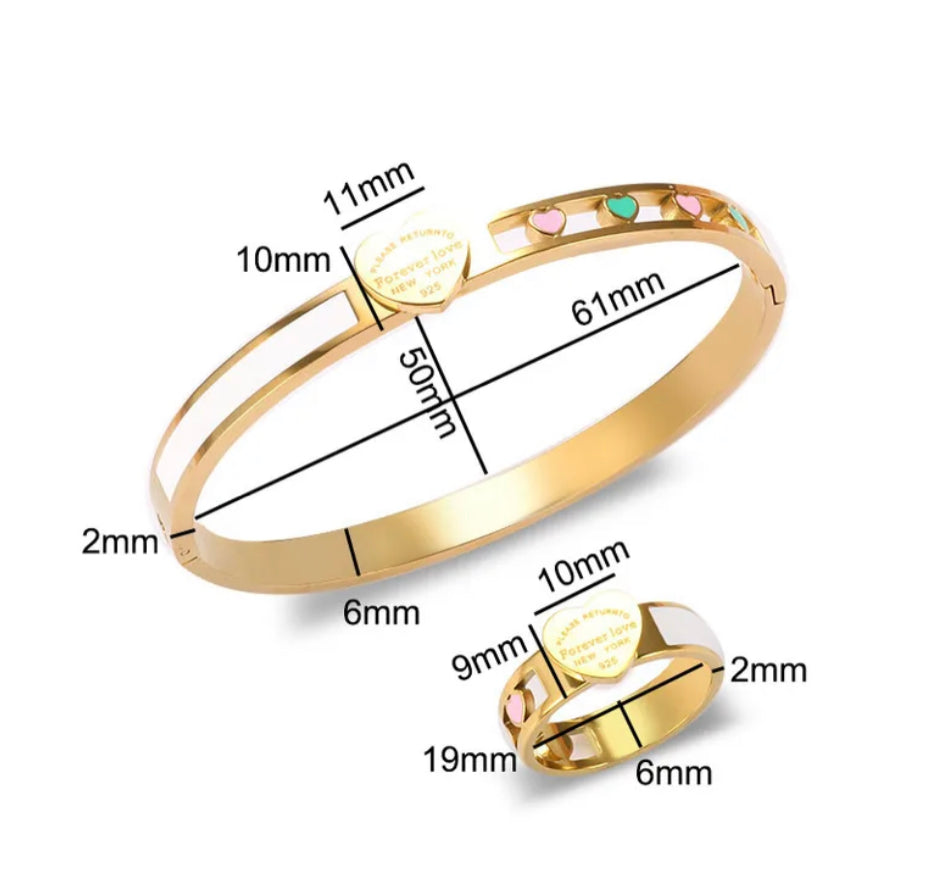 Set Bracelet Coeur Forever