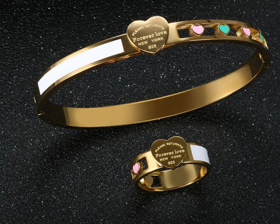 Set Bracelet Coeur Forever