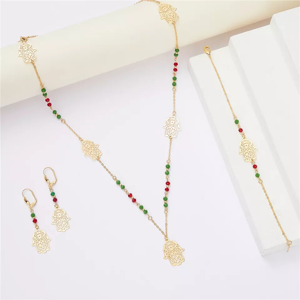 Ensemble Bijoux Main de Fatma