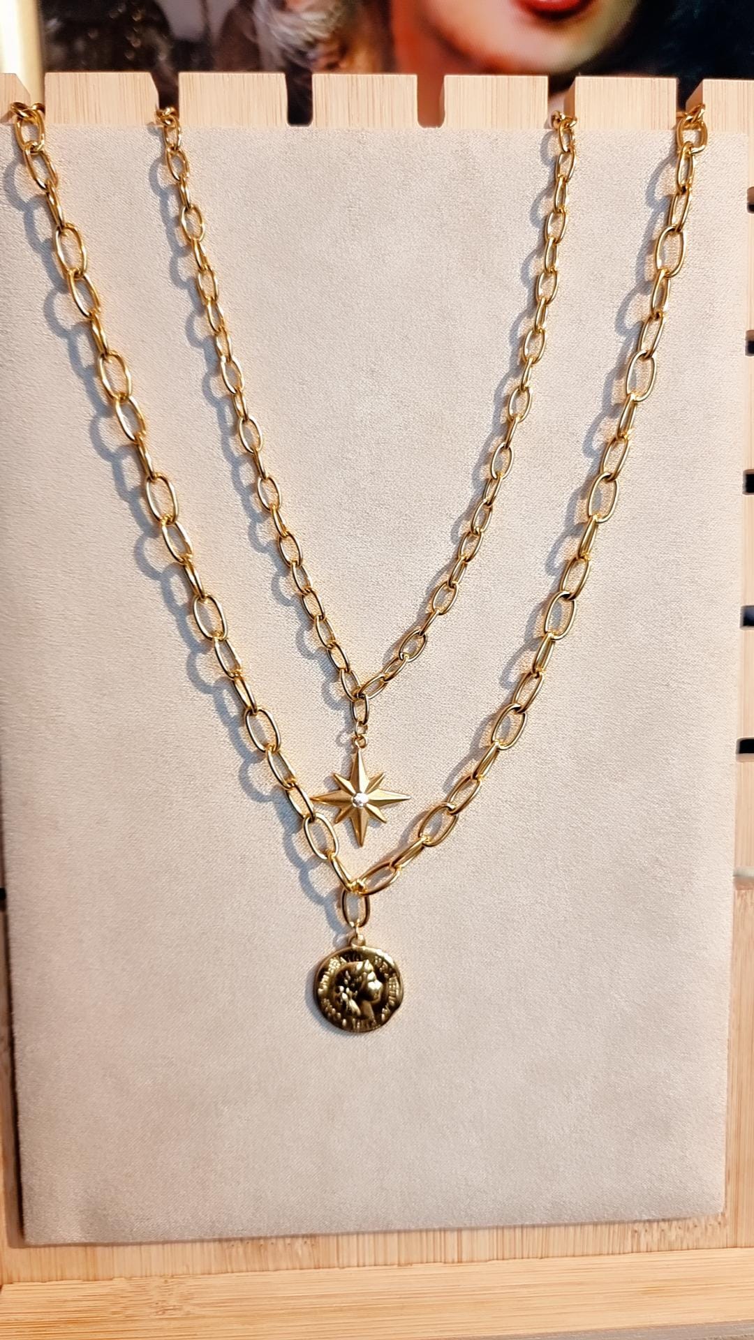 Sautoir/double collier Fanny