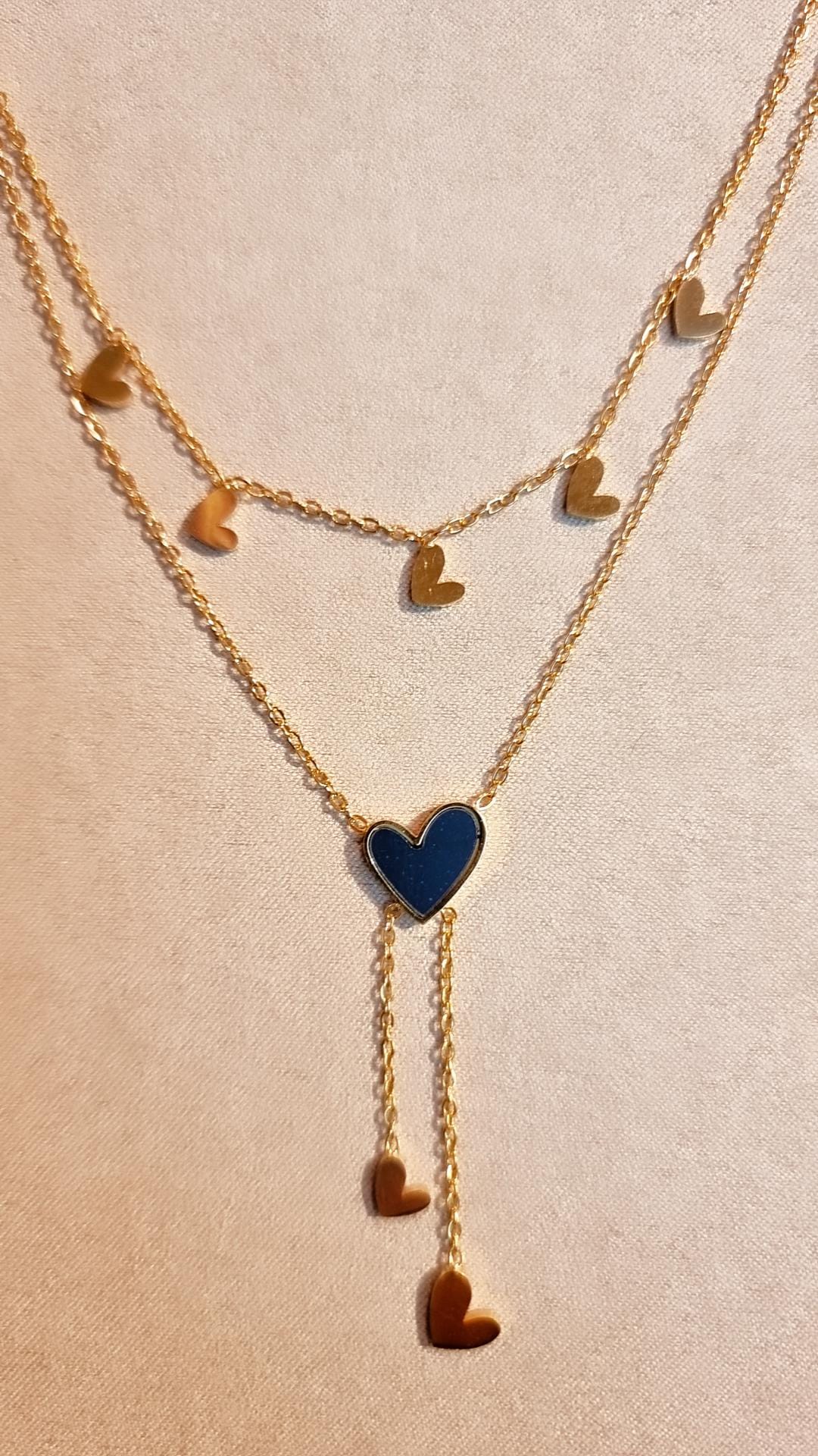 Collier Coeur Gris
