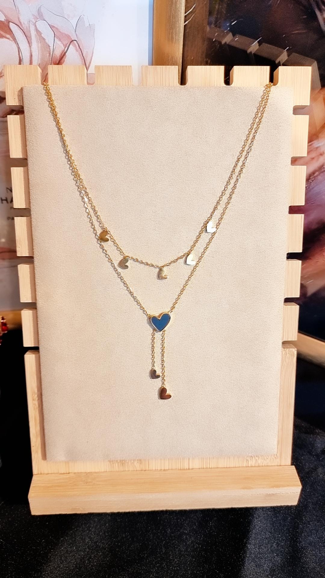 Collier Coeur Gris