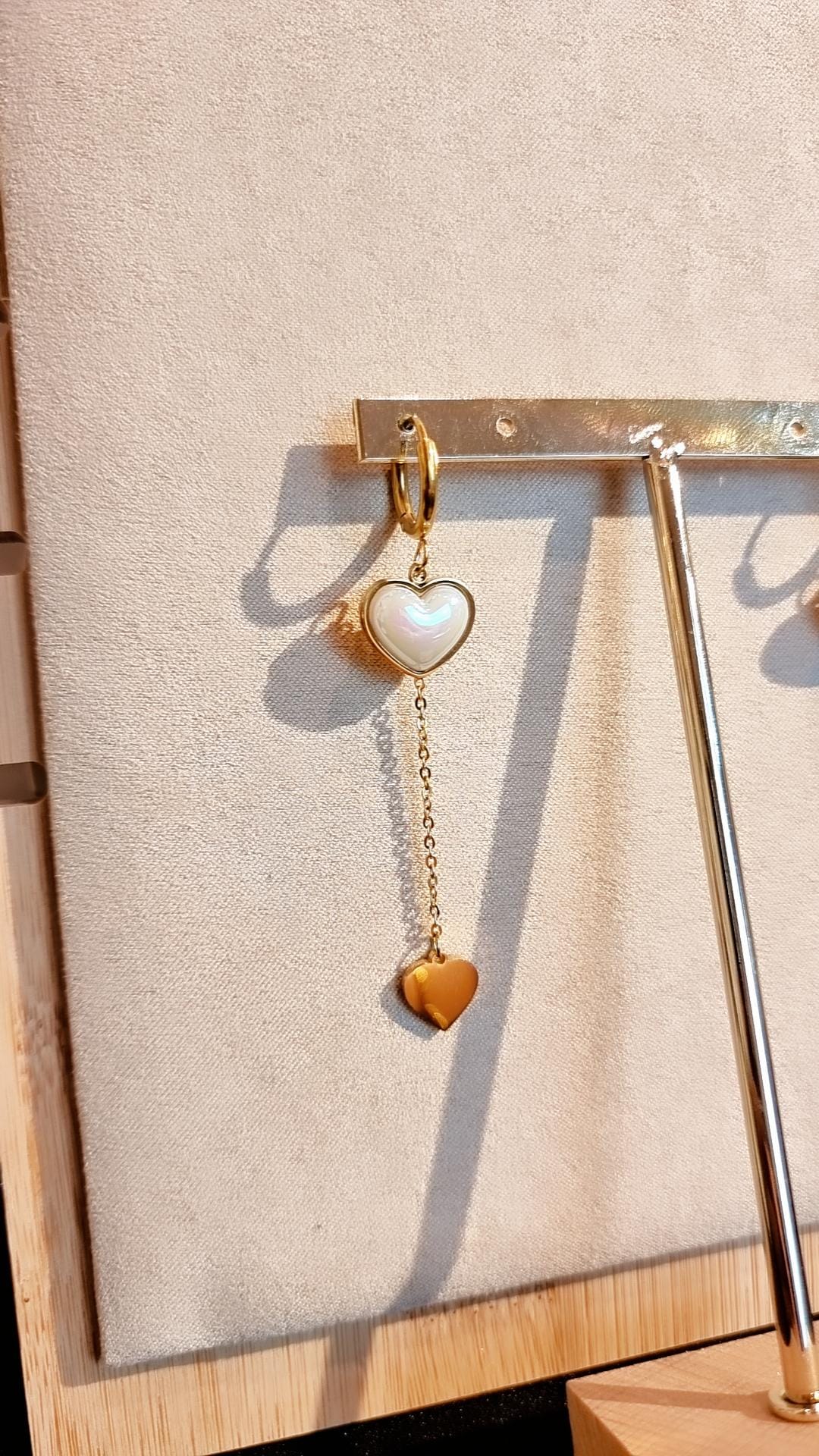 Boucles d'oreilles Coeur Bombé