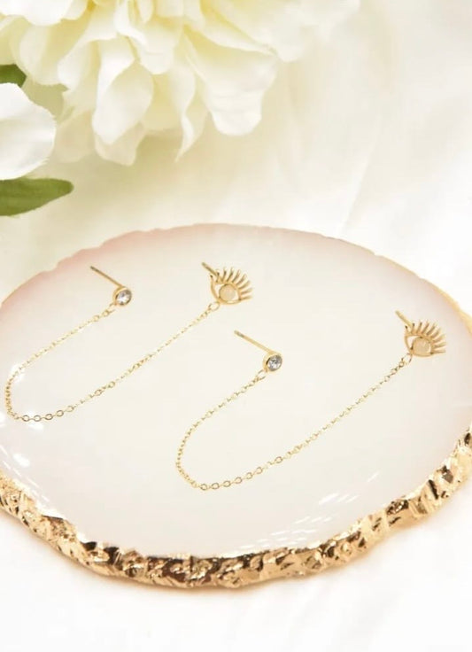 Oeil Perle - Boucles D’oreilles