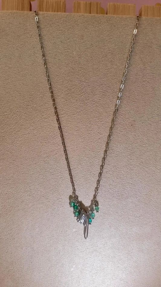 Collier Silver Green