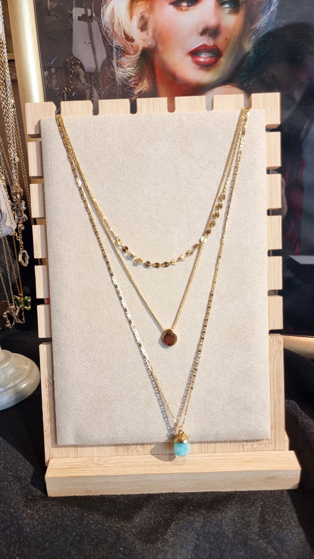 Sautoir/triple collier Suzana