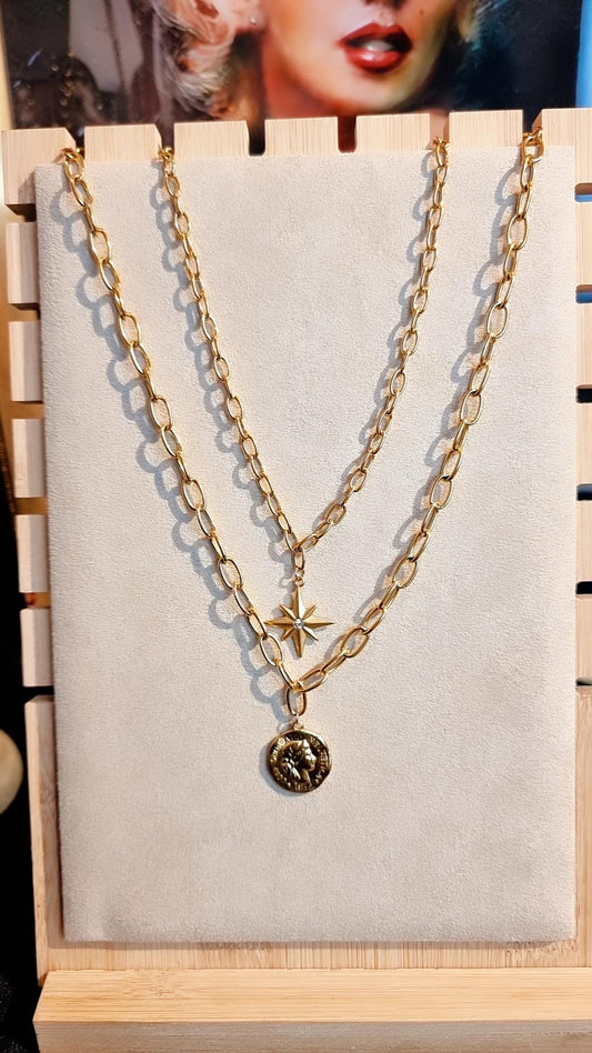 Sautoir/double collier Fanny