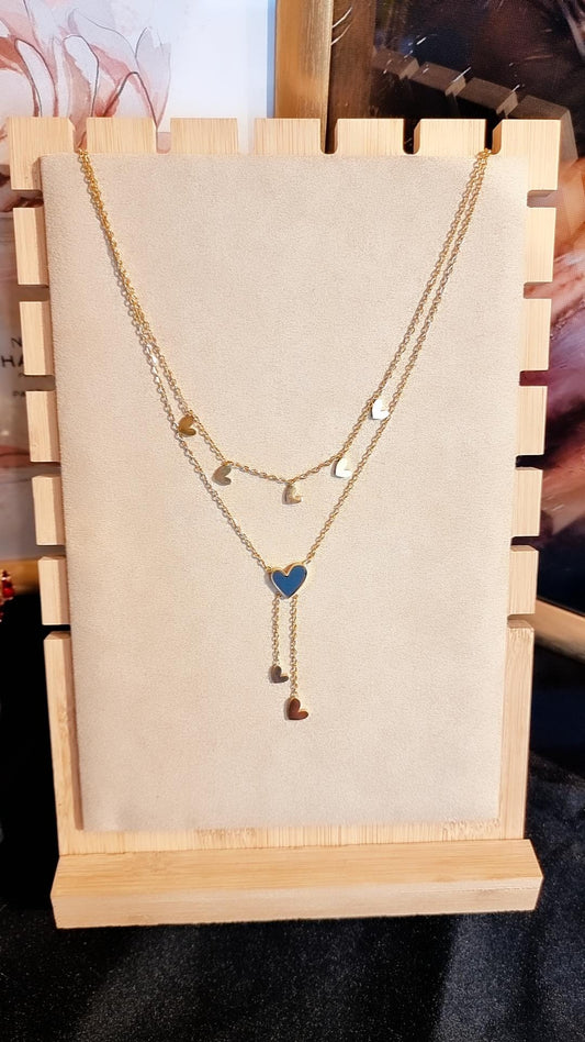 Collier Coeur Gris